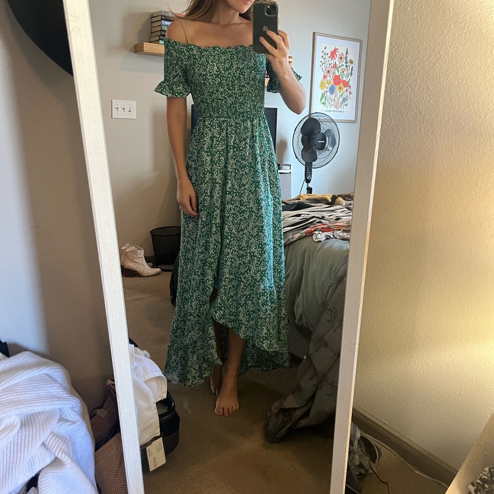 Green flower dress from Lulus, size XS, never worn